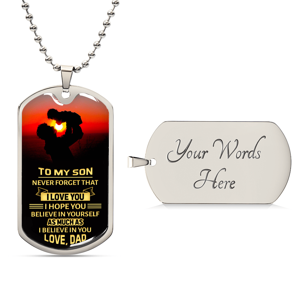 To My Son - Dog Tag