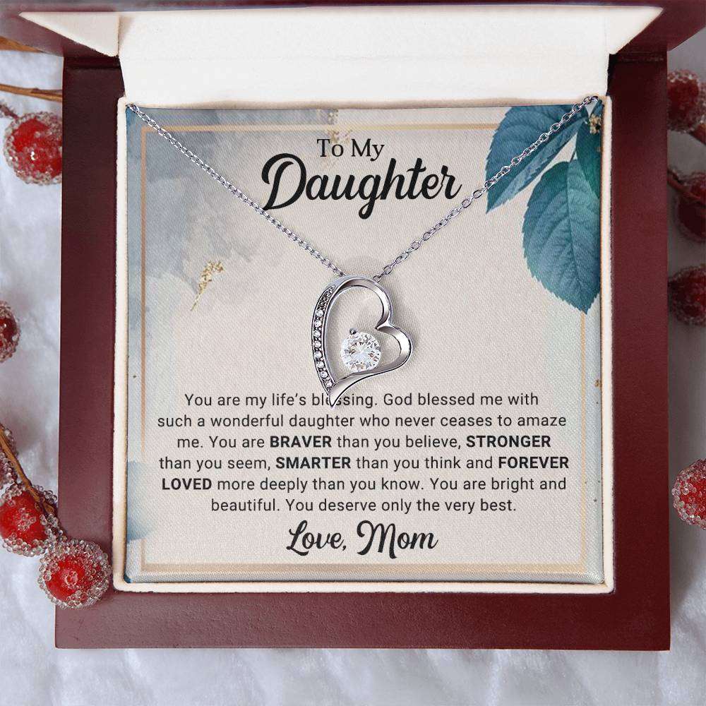 To My Daughter - Gift from Mom - Forever Love Necklace