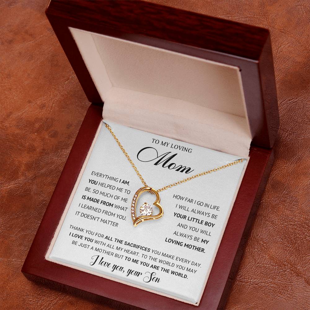 TO MY LOVING MOM - MOTHER'S DAY BEST GIFT FOR MOM - FOREVER LOVE NECKLACE