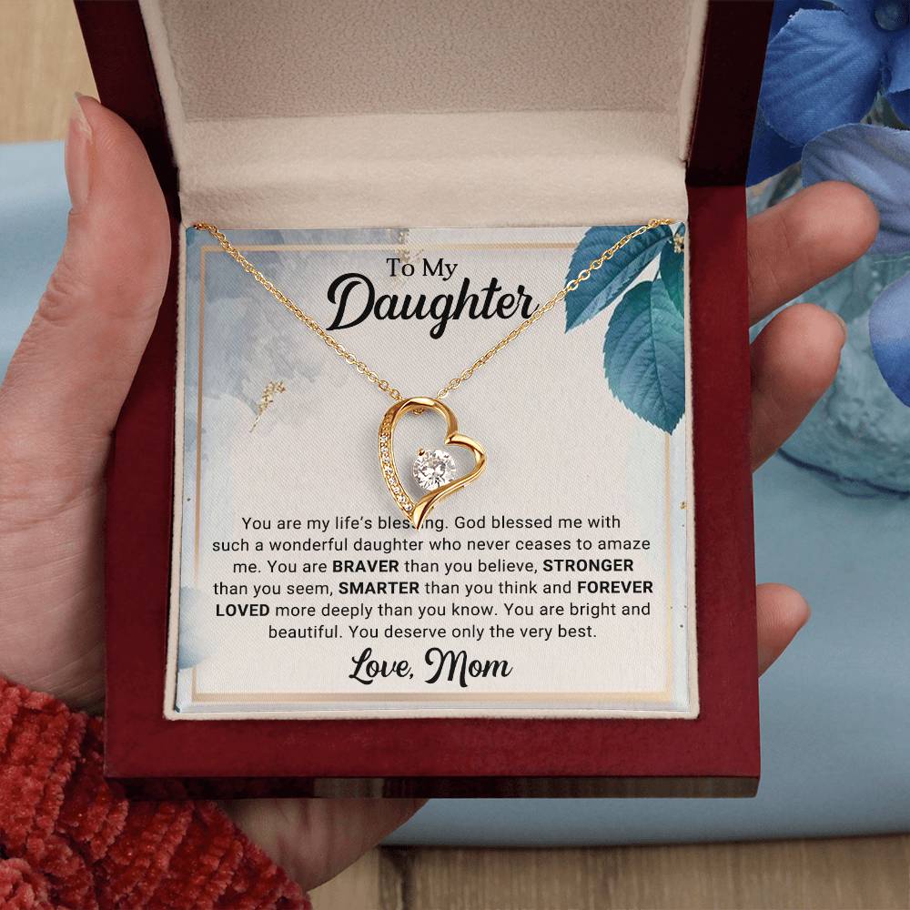 To My Daughter - Gift from Mom - Forever Love Necklace