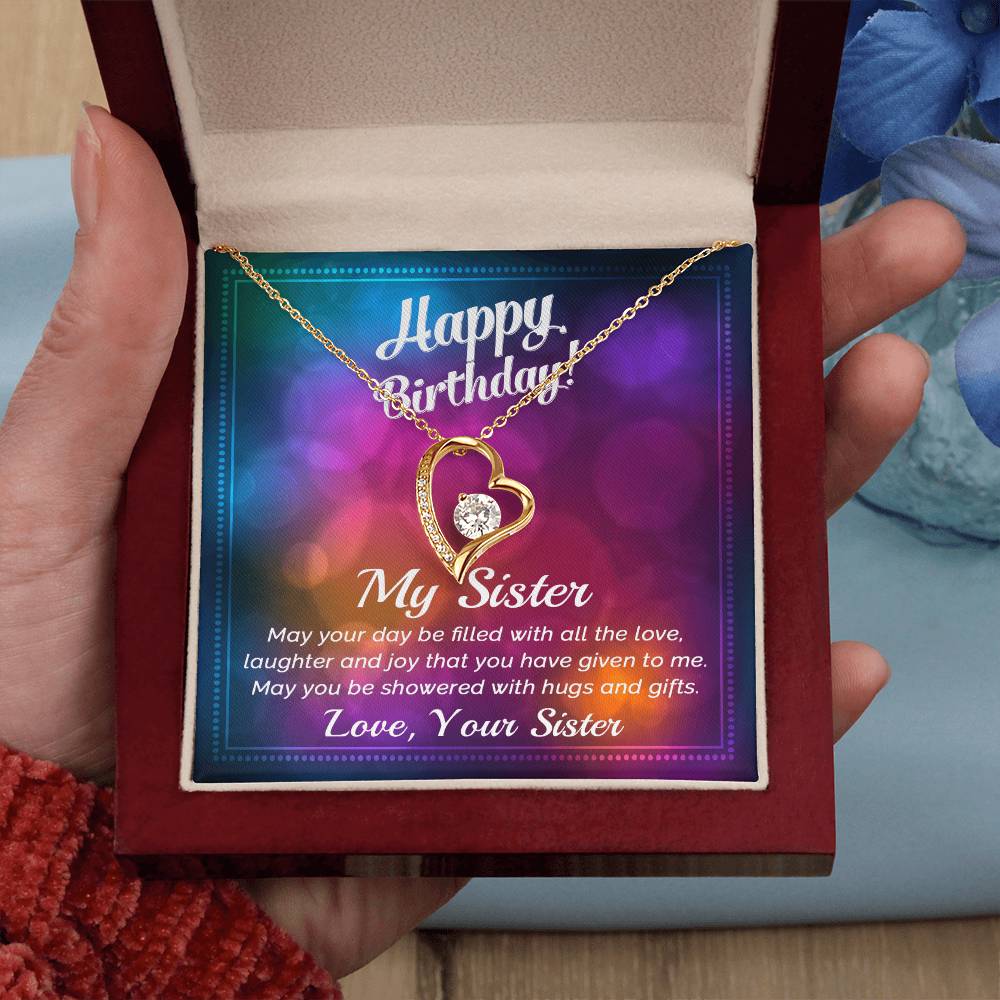 To My Sister - Best Birthday Gift For Sister - Forever Love Necklace