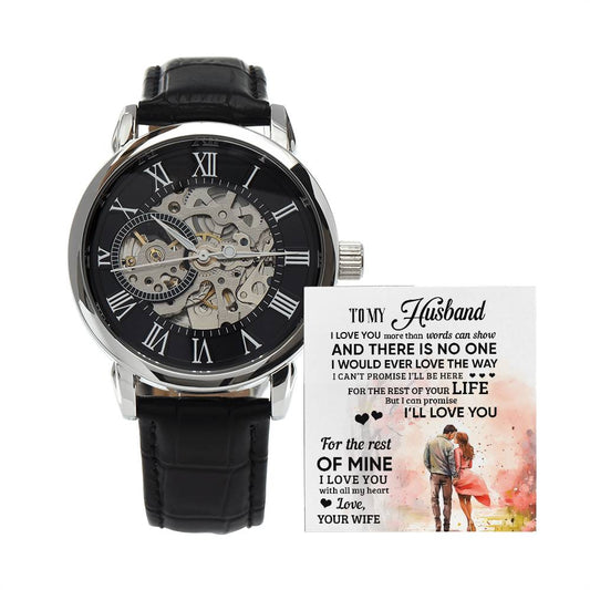 To My Husband - Anniversary Best Gift - Men's Openwork Watch