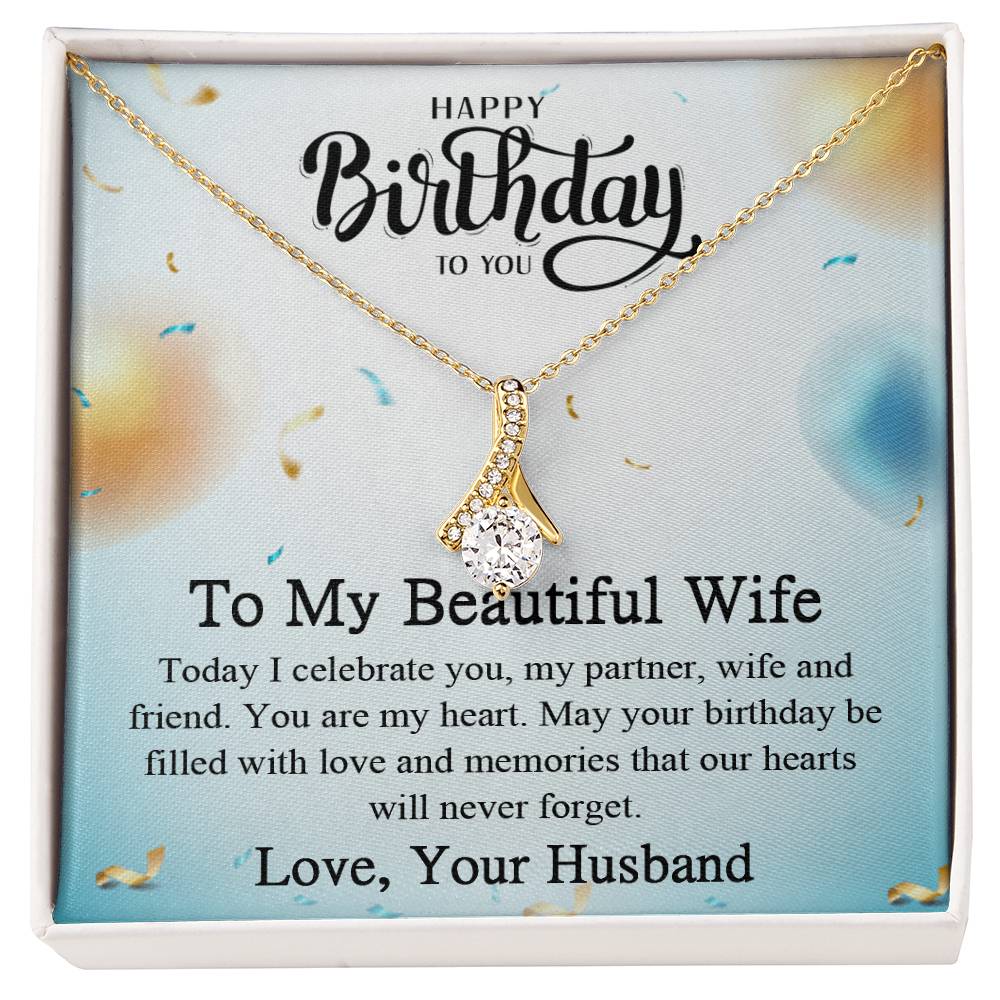 To My Beautiful Wife - Best Birthday Gift For Wife - Alluring Beauty Necklace