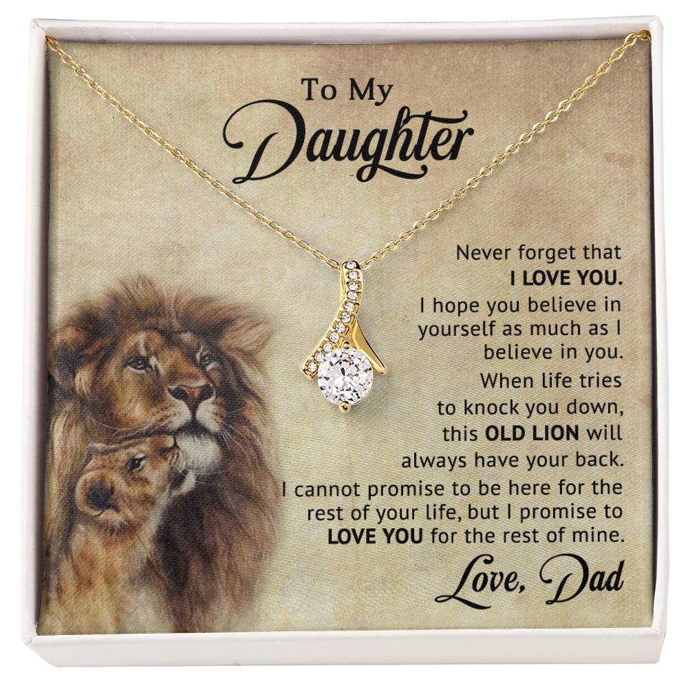 To My Daughter - Gift for Daughter -  Alluring Beauty Necklace