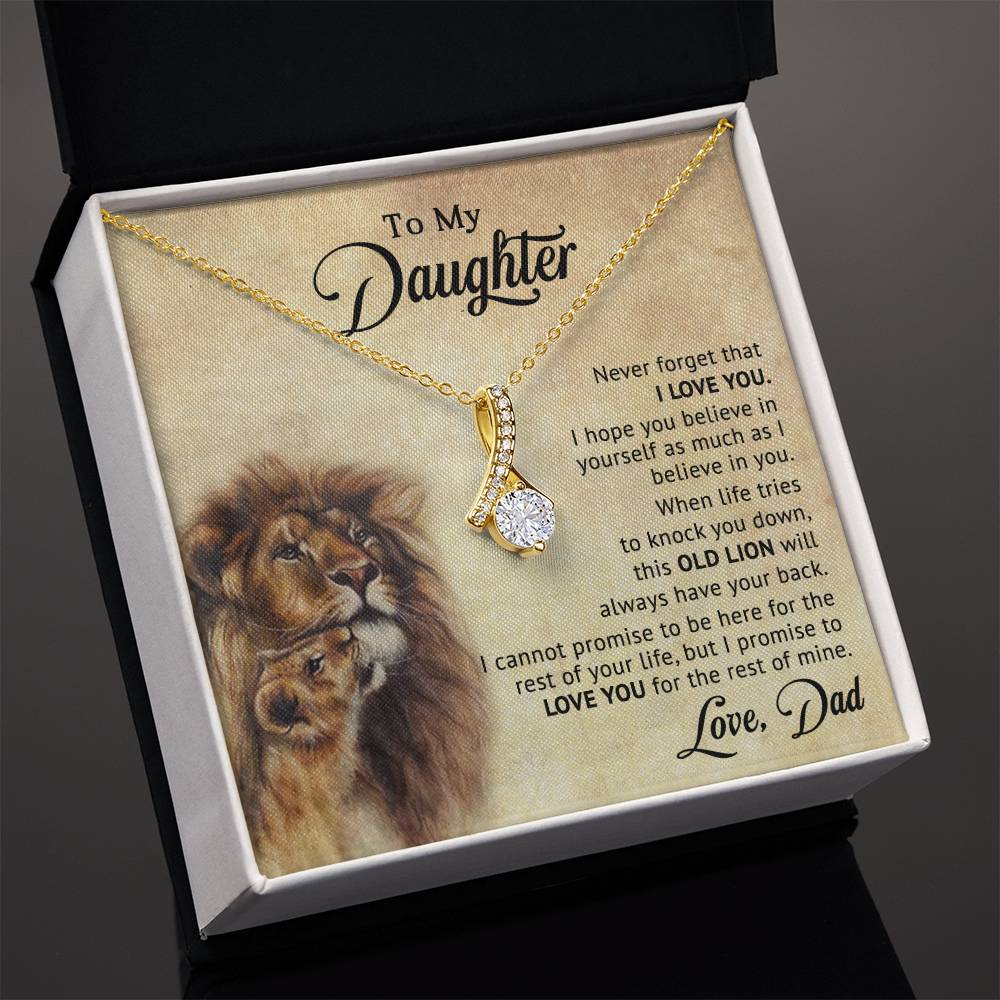 To My Daughter - Gift for Daughter -  Alluring Beauty Necklace