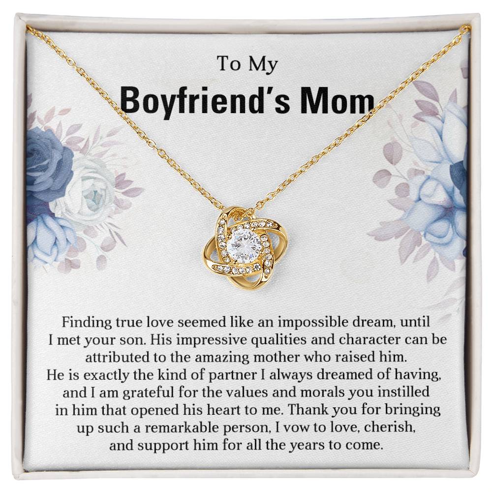 TO MY BOYFRIEND'S MOM - HAPPY MOTHER'S DAY - LOVE KNOT NECKLACE