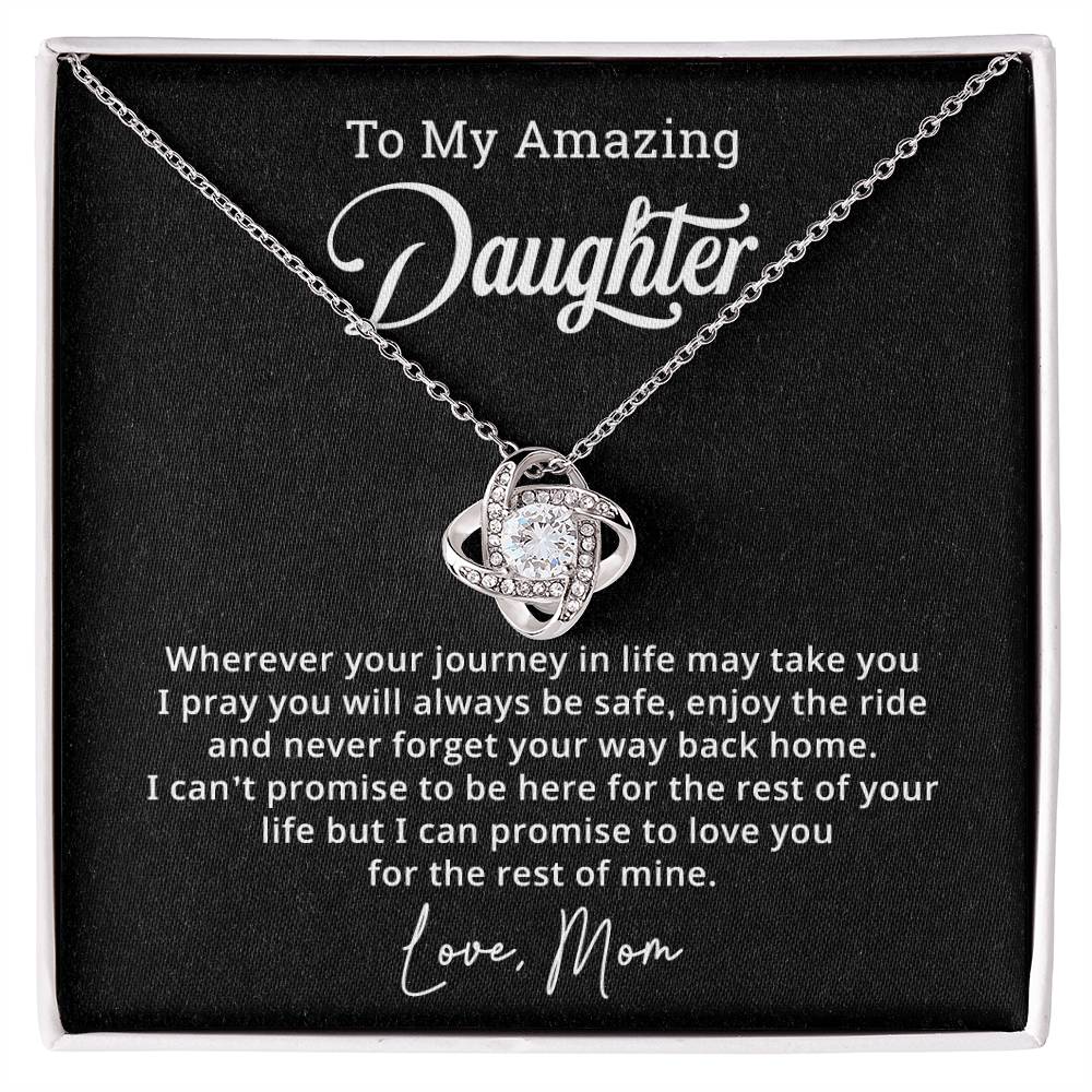 To My Amazing Daughter - Gift for Daughter - Love Knot Necklace