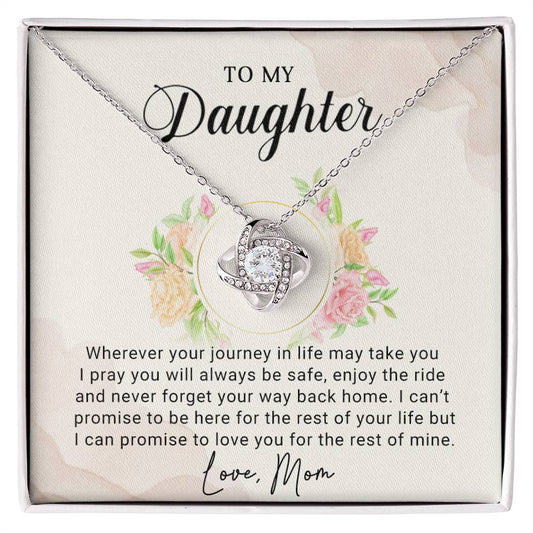 To My Daughter - Perfect Gift for Daughter - Love Knot Necklace