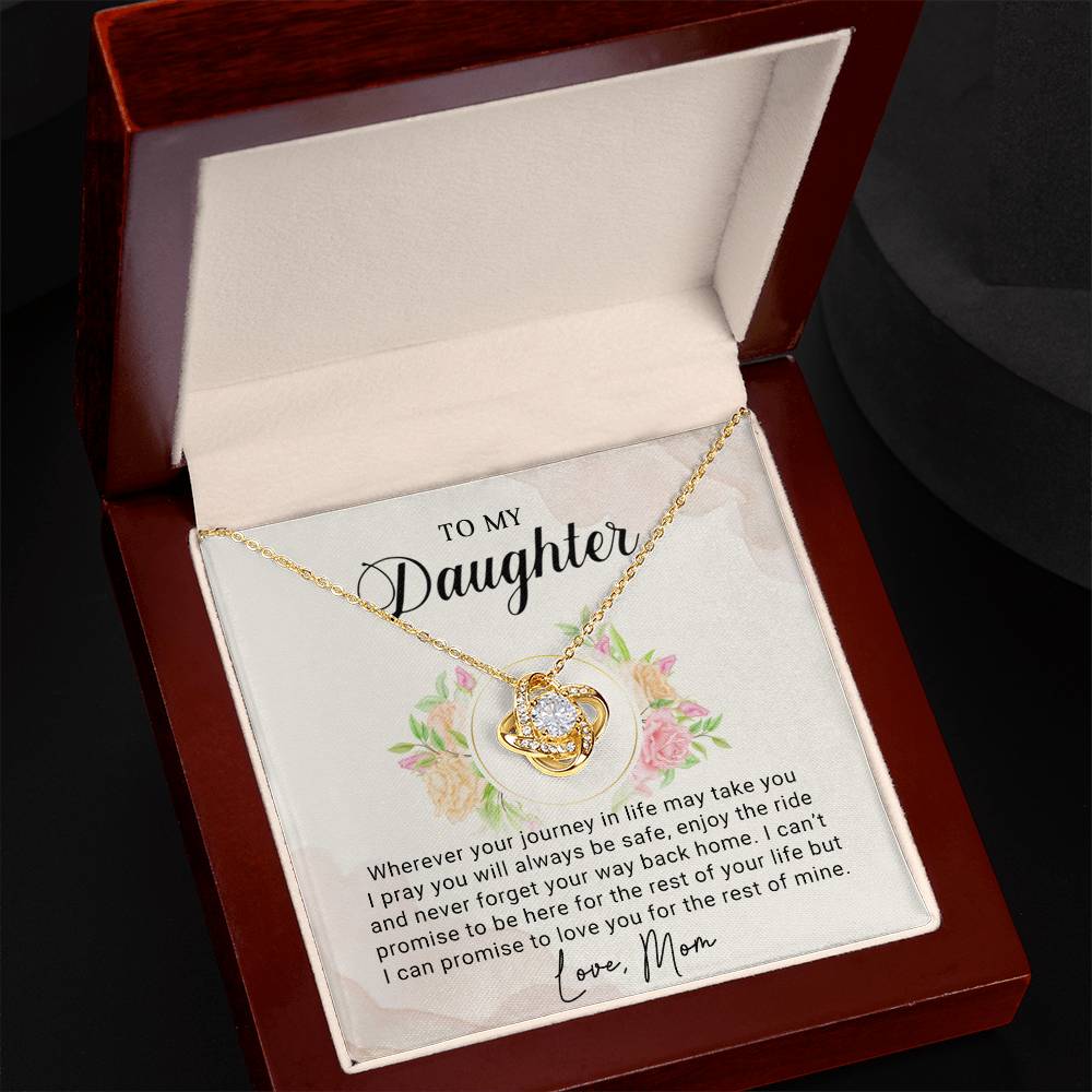 To My Daughter - Perfect Gift for Daughter - Love Knot Necklace