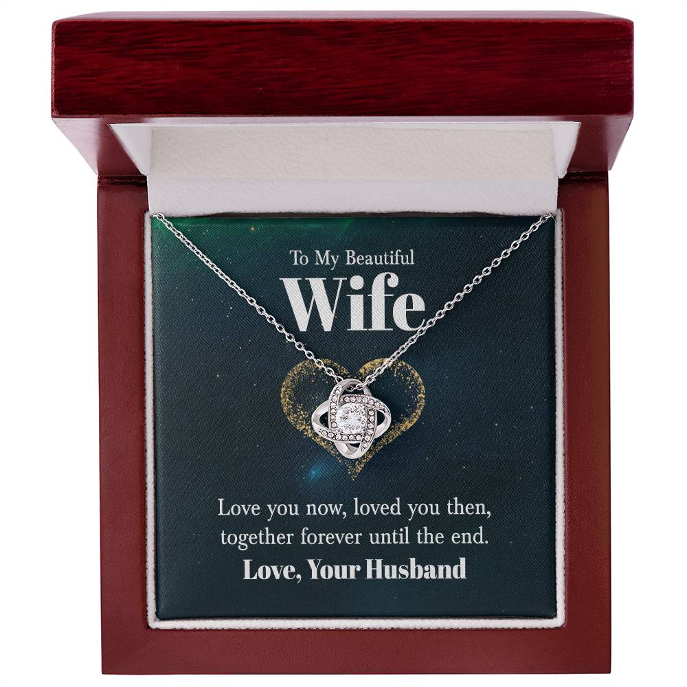 To My Beautiful Wife - Love Knot Necklace