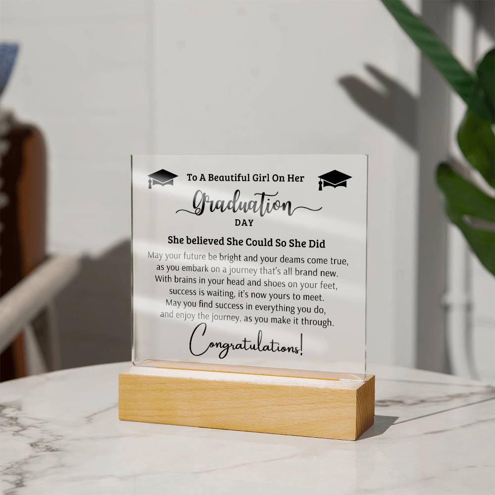 Perfect Graduation Gift - Congratulations - Acrylic Square Plaque