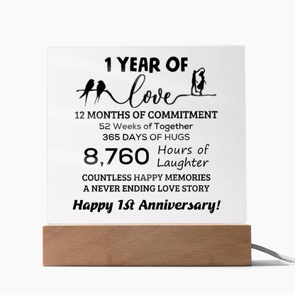 Best Anniversary Gift - Acrylic Square Plaque