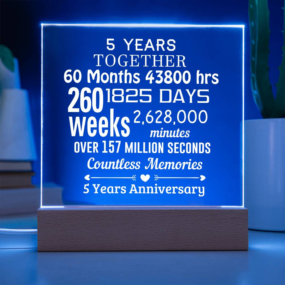 Best Anniversary Gift - Acrylic Square Plaque