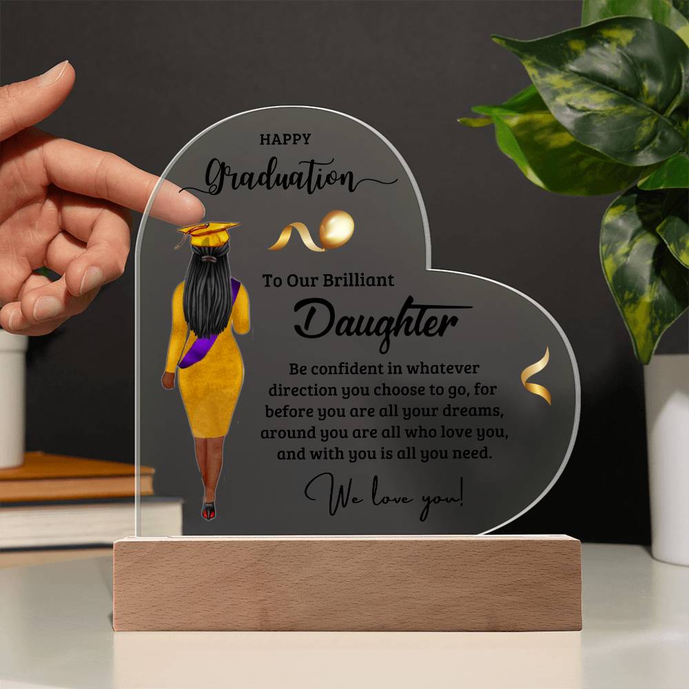 Perfect Graduation Gift - Congratulations - Acrylic Heart Plaque