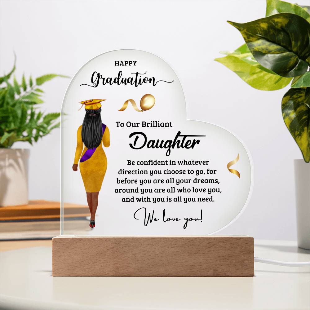 Perfect Graduation Gift - Congratulations - Acrylic Heart Plaque