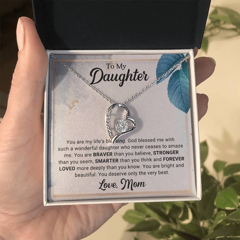 To My Daughter - Gift from Mom - Forever Love Necklace