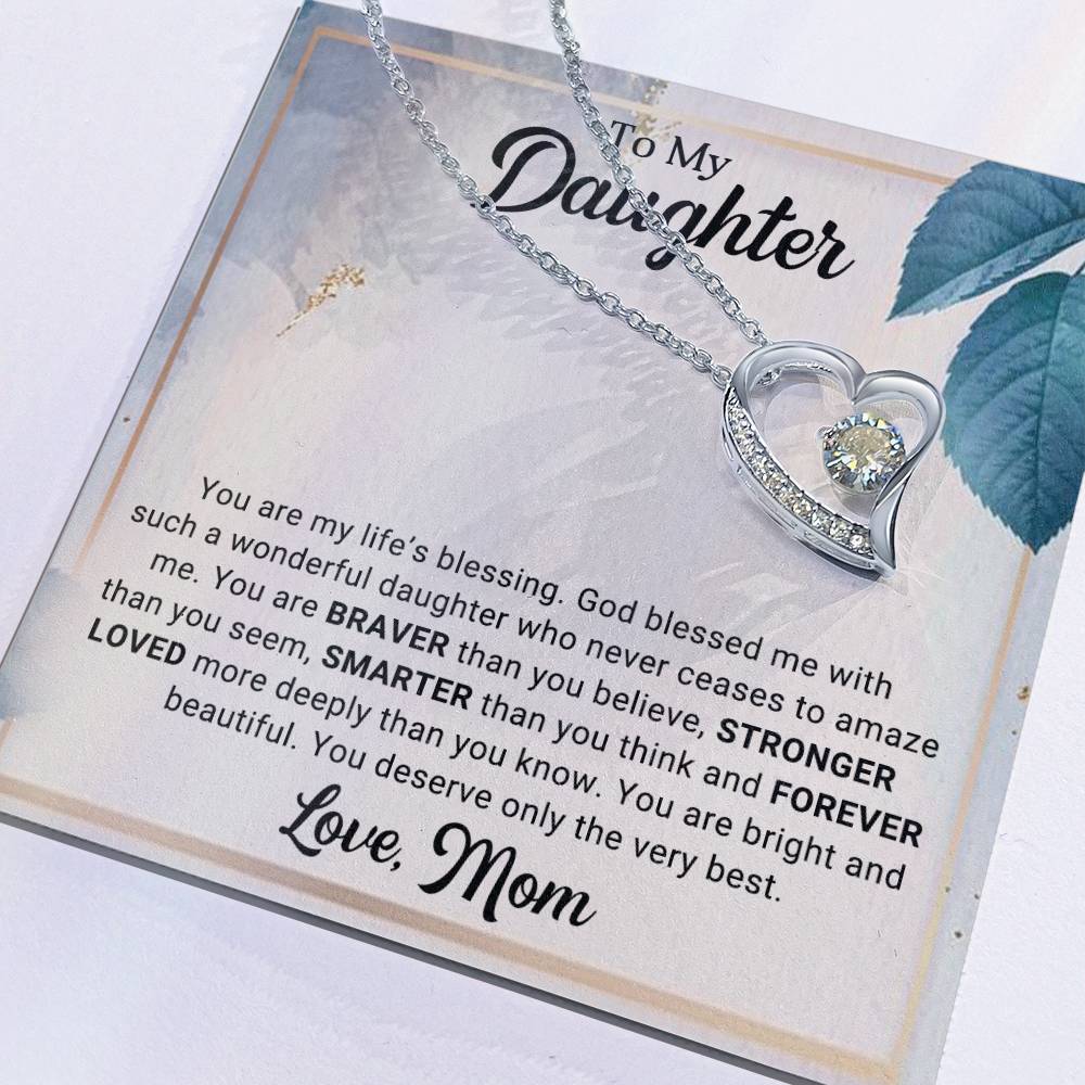 To My Daughter - Gift from Mom - Forever Love Necklace