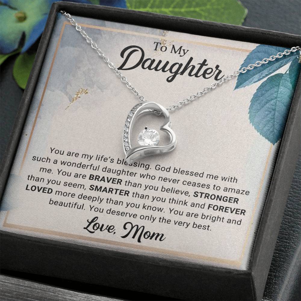 To My Daughter - Gift from Mom - Forever Love Necklace