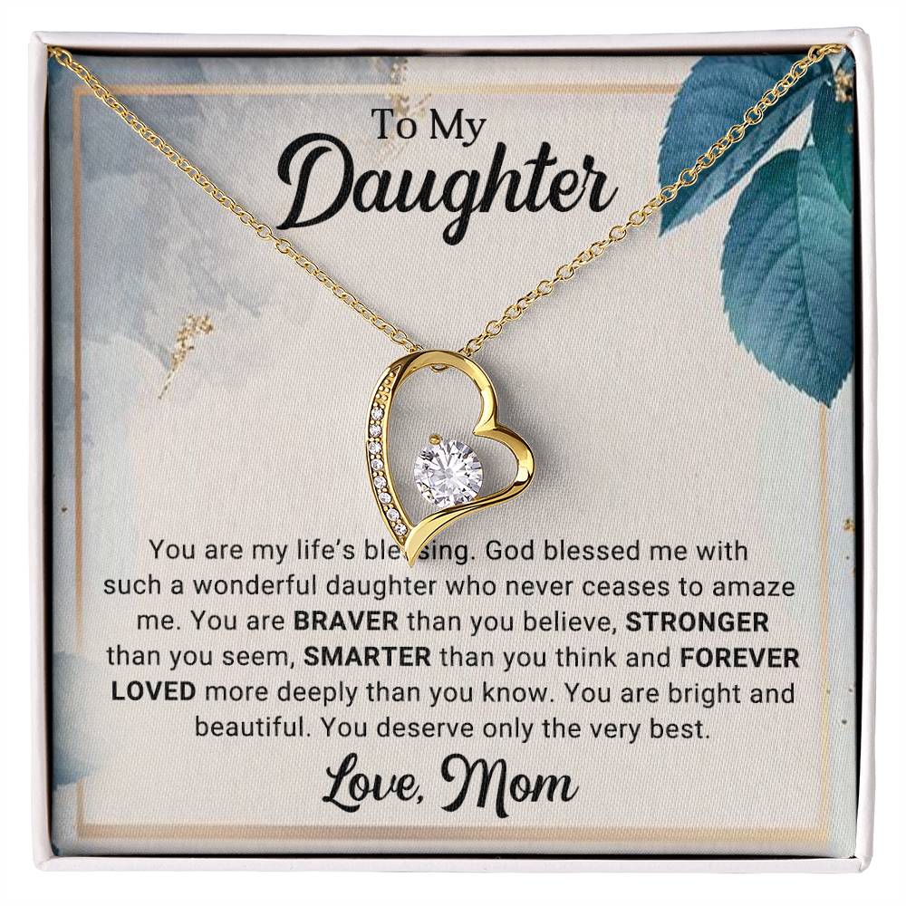 To My Daughter - Gift from Mom - Forever Love Necklace