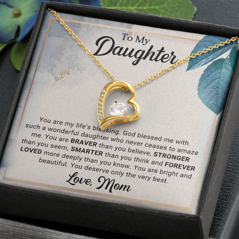 To My Daughter - Gift from Mom - Forever Love Necklace