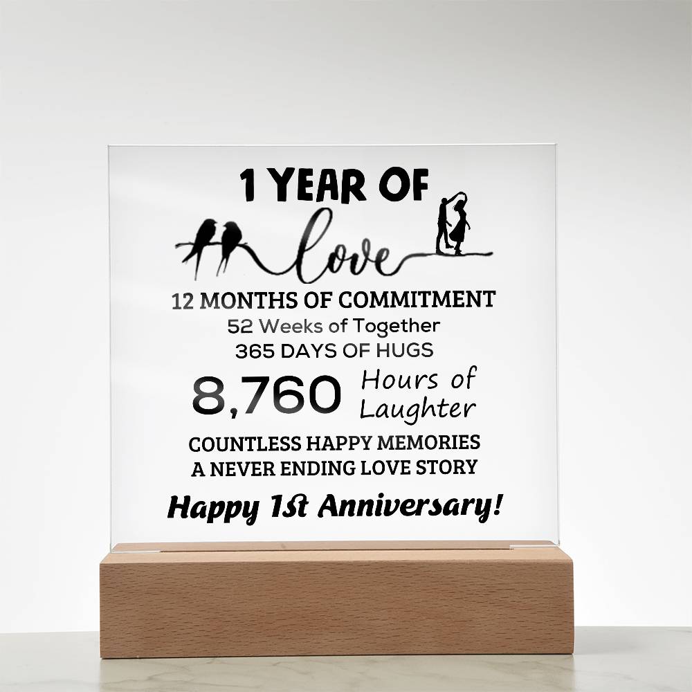 Best Anniversary Gift - Acrylic Square Plaque