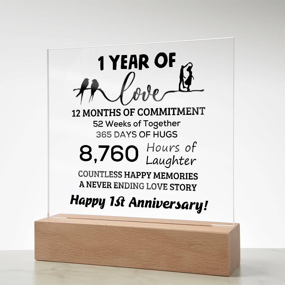 Best Anniversary Gift - Acrylic Square Plaque