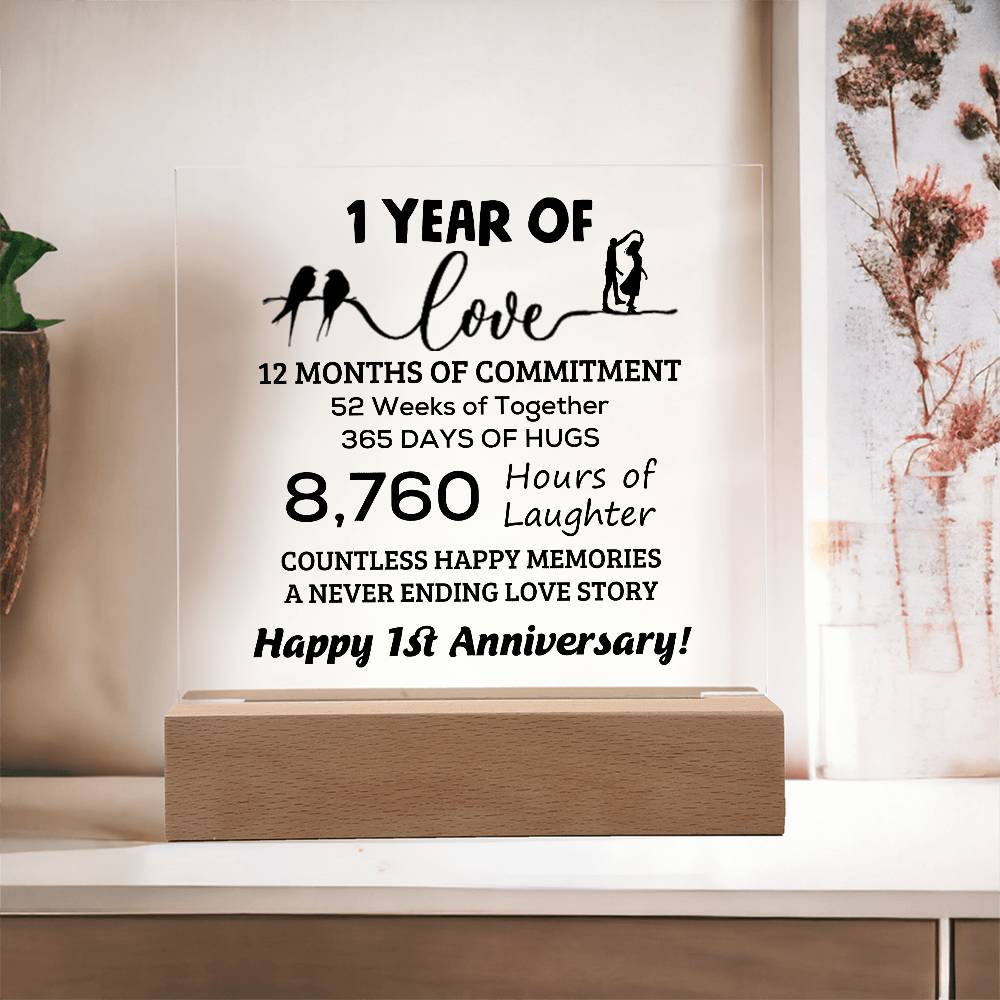 Best Anniversary Gift - Acrylic Square Plaque