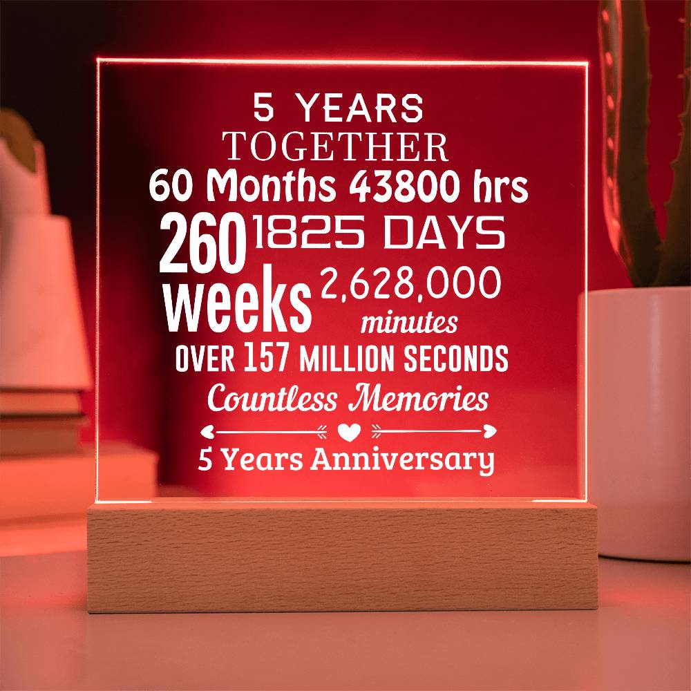 Best Anniversary Gift - Acrylic Square Plaque